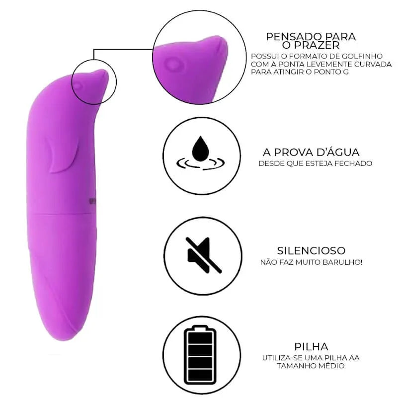 Vibrador Golfinho Aveludado